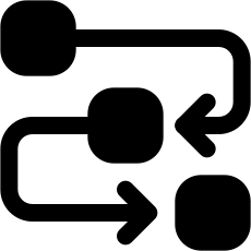 Workflow chart with five hexagonal steps: Gather Research, Analyze Needs, Wireframes & Prototypes, Development, and Launch, connected by arrows.